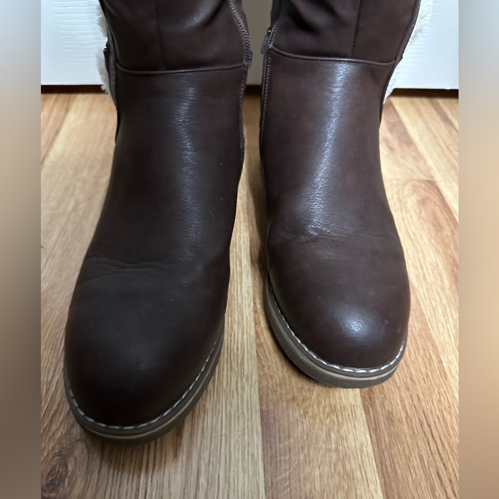 DREAM PAIRS Womens Knee High Warm Fur Winter Zip Boots - Picture 8 of 13